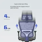 Silla de tela de red negra para sala de estar: Elegante y confortable - Imagen 2