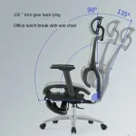 Silla de tela de red negra para sala de estar: Elegante y confortable - Imagen 3