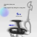 Silla de tela de red negra para sala de estar: Elegante y confortable - Imagen 4