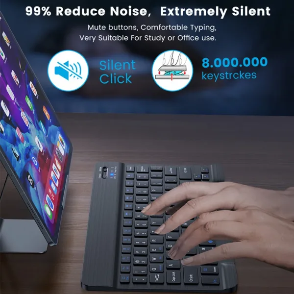Imagen Del Producto Fenomenal Teclado Inalámbrico Bluetooth Para Tabletas | Compra Online En Tiendafiable