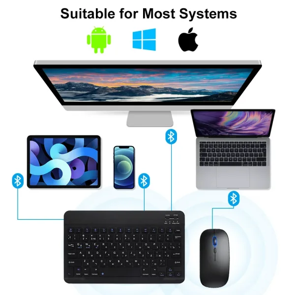 Imagen Del Producto Fenomenal Teclado Inalámbrico Bluetooth Para Tabletas | Compra Online En Tiendafiable