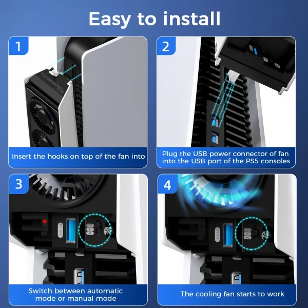 Eficaz Ventilador De Refrigeración Iine Ps5 Con Control