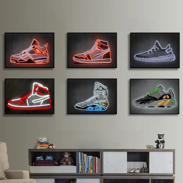 Zapatillas De Deporte De Graffiti De Moda Póster