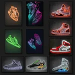 Zapatillas De Deporte De Graffiti De Moda Póster