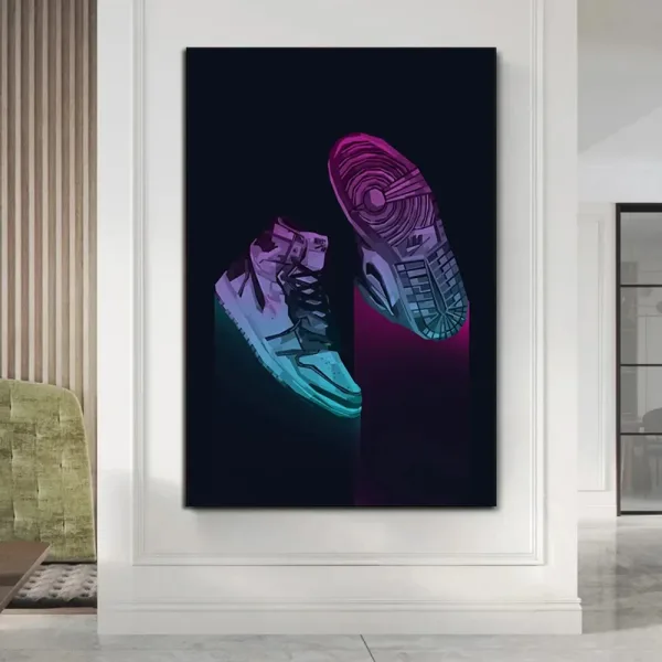 Zapatillas De Deporte De Graffiti De Moda Póster