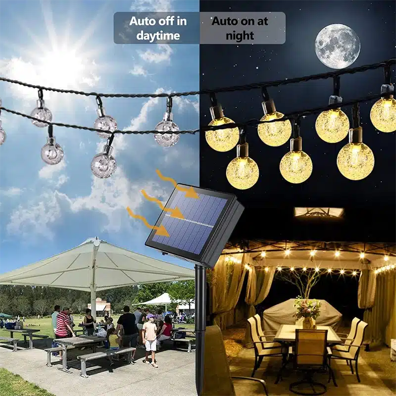 Brillante Cadena De Iluminación Solar Led