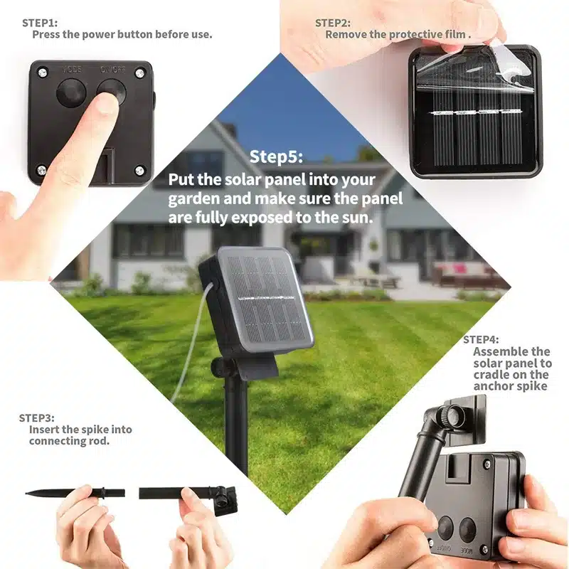 Brillante Cadena De Iluminación Solar Led