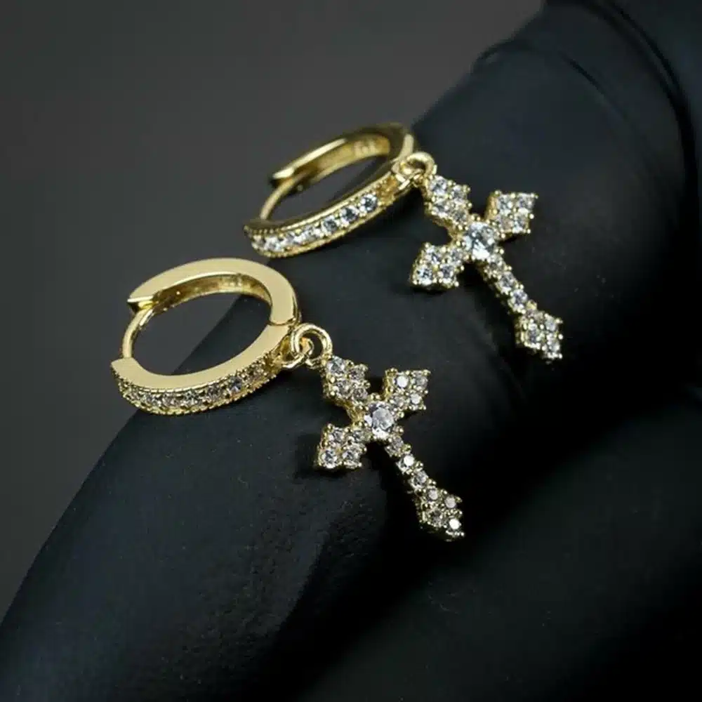 Calidad En Aretes De Gota Con Forma De Cruz Para Mujer Calidad En Aretes De Gota Con Forma De Cruz Para Mujer