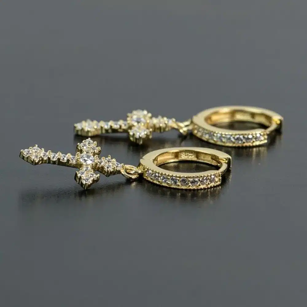 Calidad En Aretes De Gota Con Forma De Cruz Para Mujer Calidad En Aretes De Gota Con Forma De Cruz Para Mujer