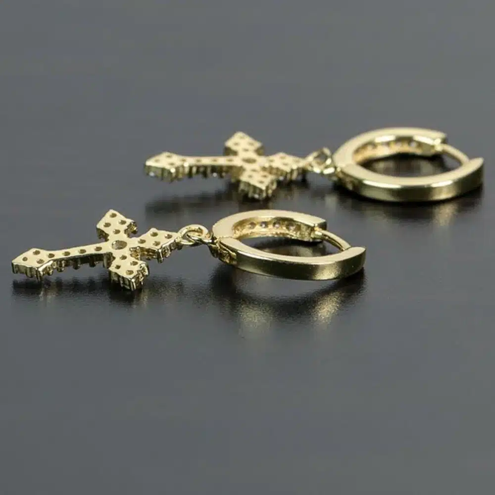 Calidad En Aretes De Gota Con Forma De Cruz Para Mujer Calidad En Aretes De Gota Con Forma De Cruz Para Mujer