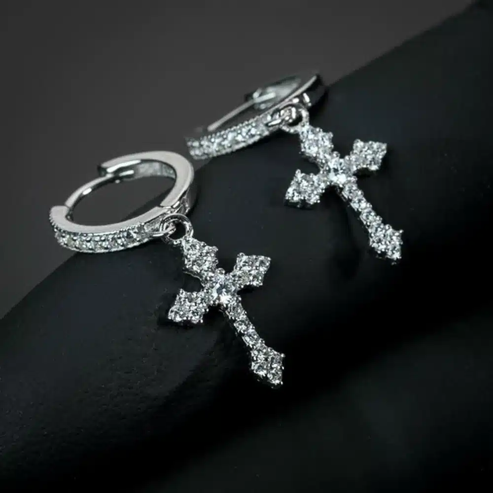 Calidad En Aretes De Gota Con Forma De Cruz Para Mujer Calidad En Aretes De Gota Con Forma De Cruz Para Mujer
