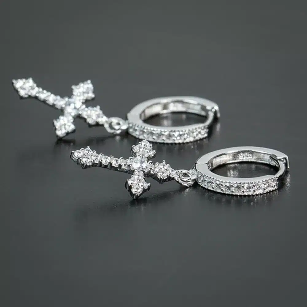 Calidad En Aretes De Gota Con Forma De Cruz Para Mujer Calidad En Aretes De Gota Con Forma De Cruz Para Mujer
