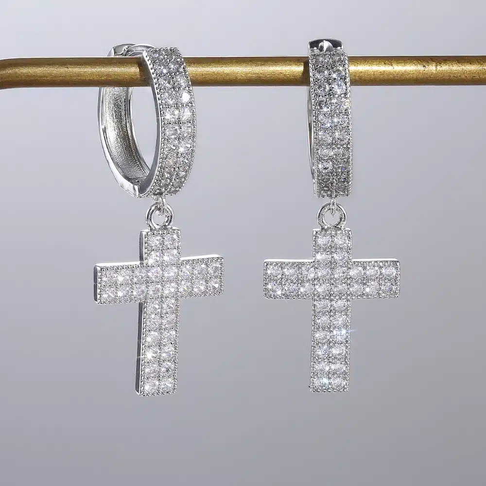 Calidad En Aretes De Gota Con Forma De Cruz Para Mujer Calidad En Aretes De Gota Con Forma De Cruz Para Mujer