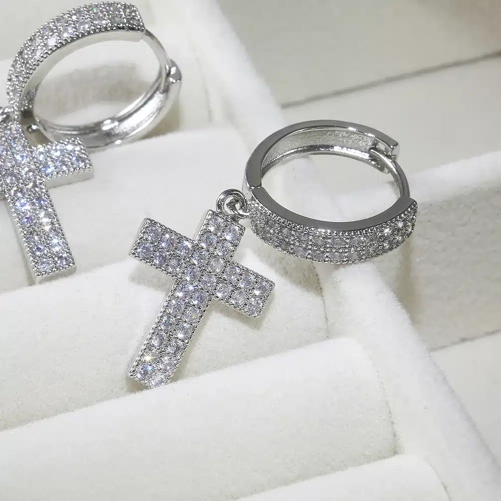 Calidad En Aretes De Gota Con Forma De Cruz Para Mujer Calidad En Aretes De Gota Con Forma De Cruz Para Mujer