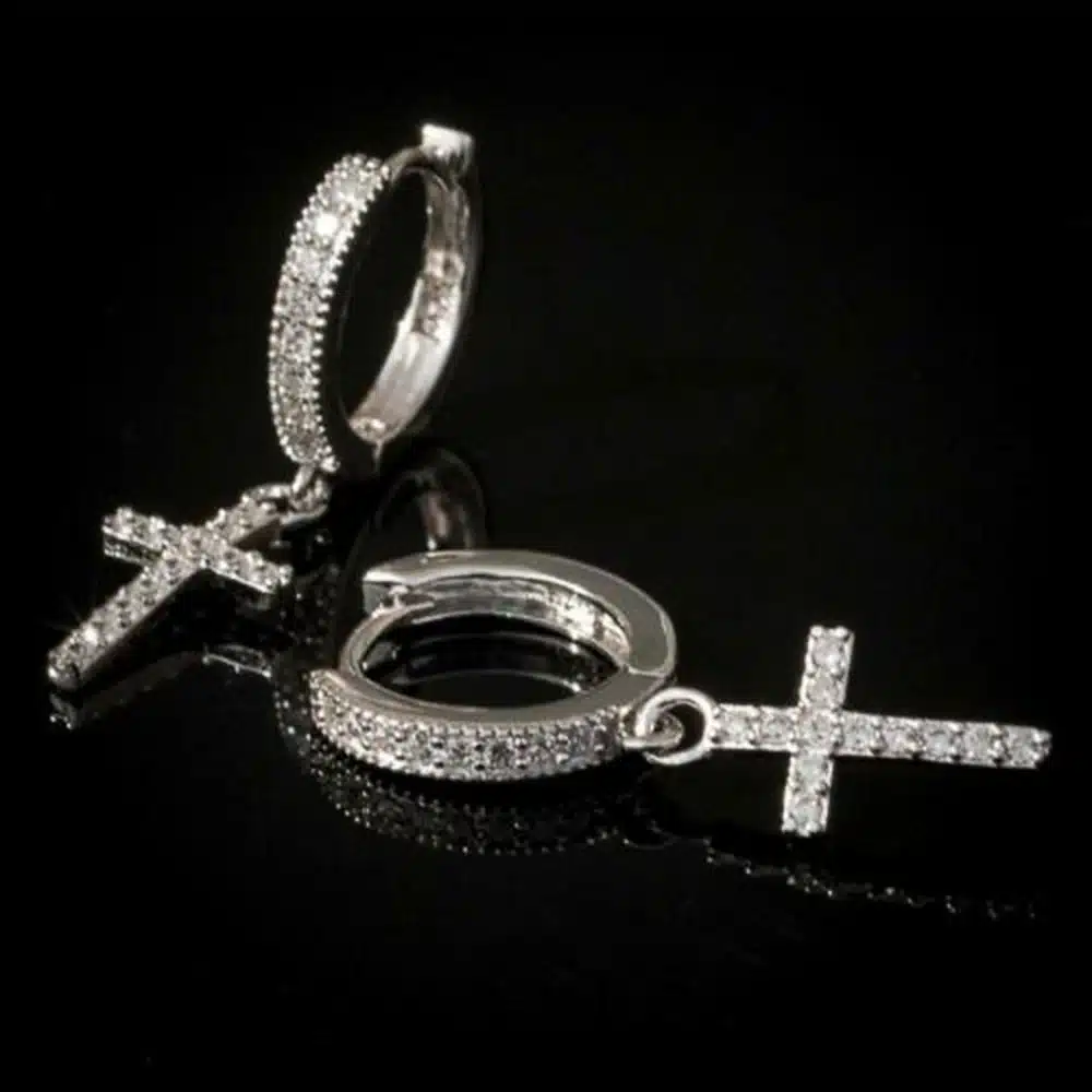 Calidad En Aretes De Gota Con Forma De Cruz Para Mujer Calidad En Aretes De Gota Con Forma De Cruz Para Mujer