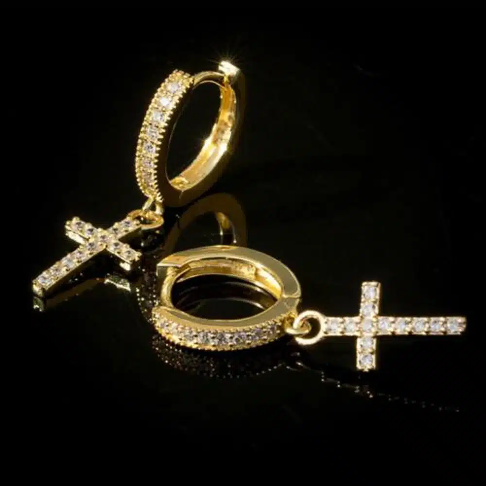 Calidad En Aretes De Gota Con Forma De Cruz Para Mujer Calidad En Aretes De Gota Con Forma De Cruz Para Mujer