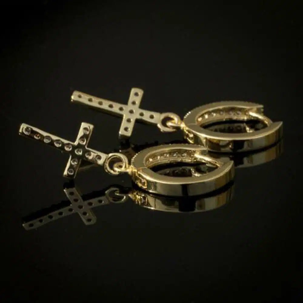 Calidad En Aretes De Gota Con Forma De Cruz Para Mujer Calidad En Aretes De Gota Con Forma De Cruz Para Mujer