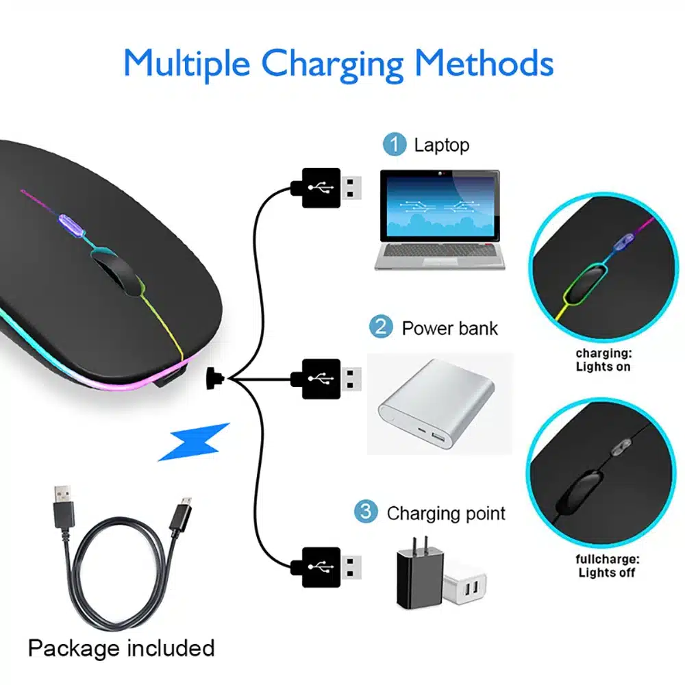 Ratón Inalámbrico Recargable Con Iluminación: Eficiencia Y Estilo En Tu Escritorio