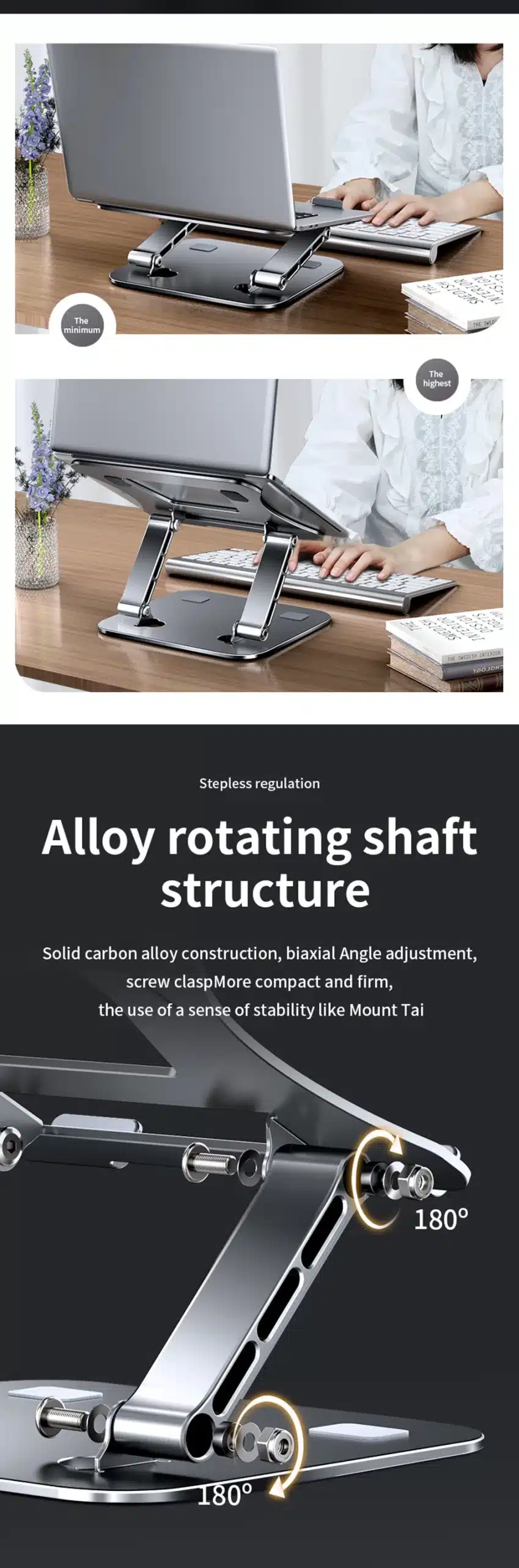 Eficaz Soporte Ajustable De Aleación De Aluminio En Tableta Eficaz Soporte Ajustable De Aleación De Aluminio En Tableta