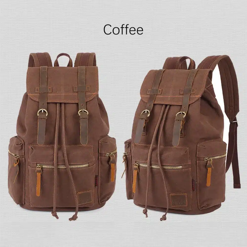 Fascinante Mochilas de tela vintage para hombres y mujeres