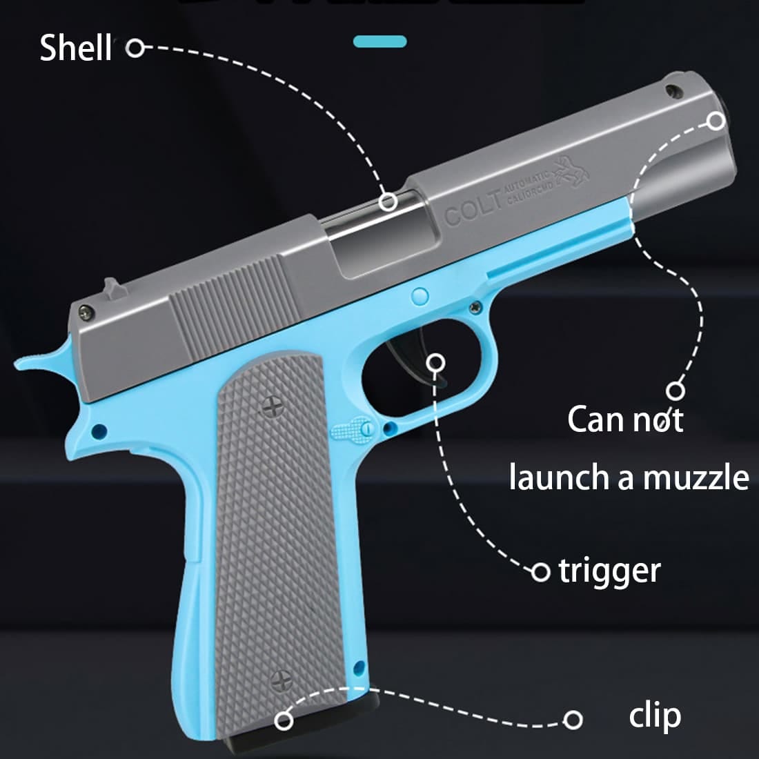 Fascinante Pistola De Juguete Glock Por Gravedad