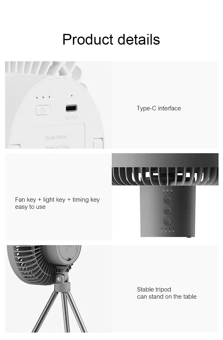 Fascinante Ventilador Eléctrico De Escritorio Portátil