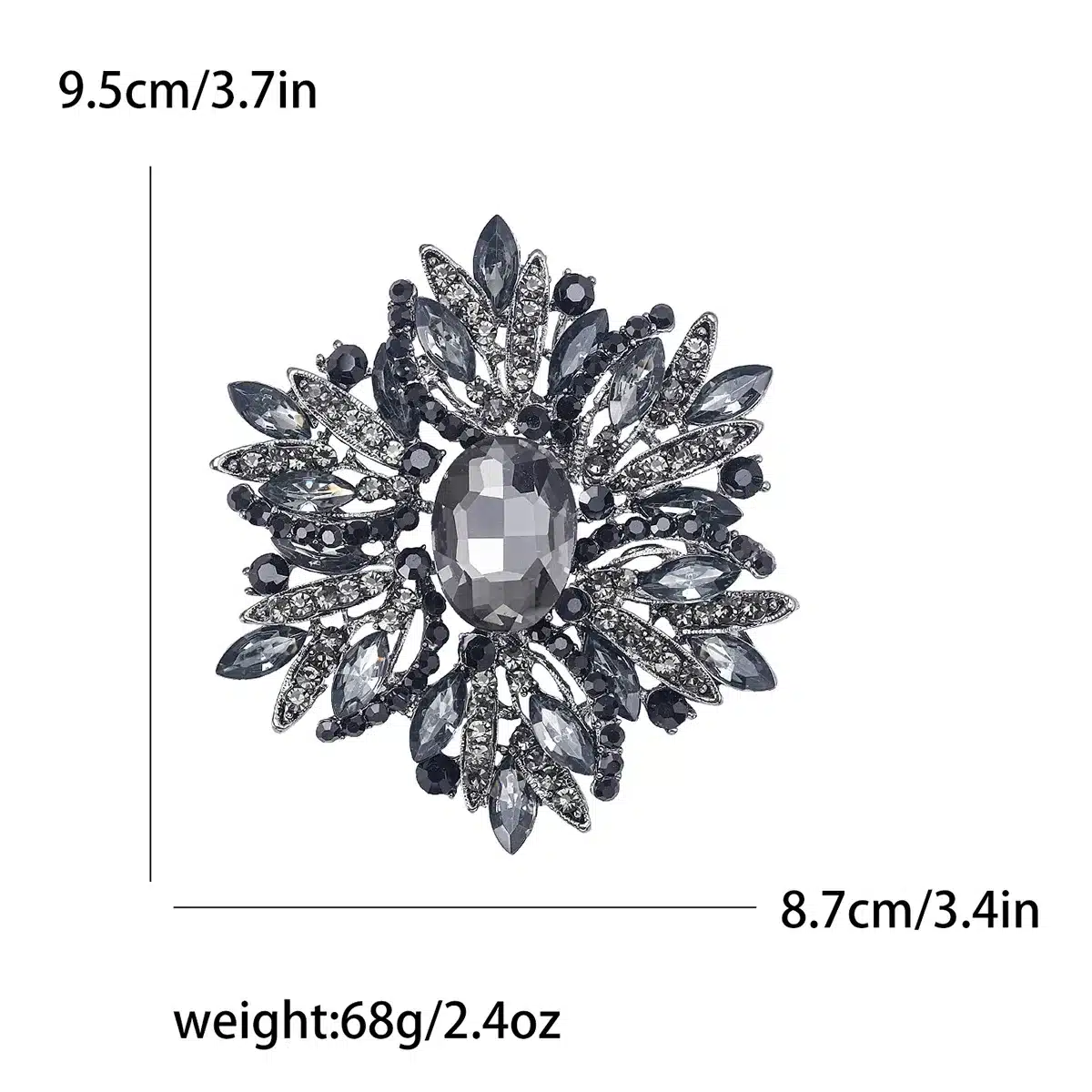 Fenomenal Broche De Flores De Cristal De Mujeres Fenomenal Broche De Flores De Cristal De Mujeres