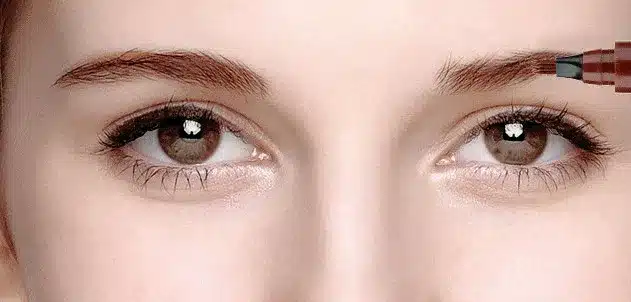 Hermoso Lápiz de Cejas de 4 Puntos de Larga Duración