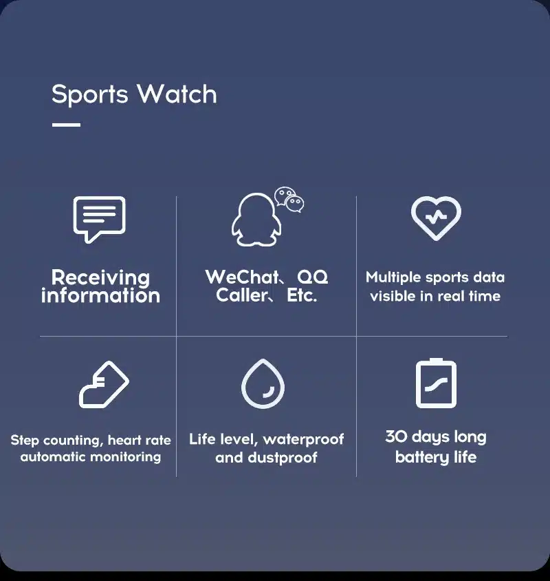 Increíble Reloj Deportivo Inteligente Unisex