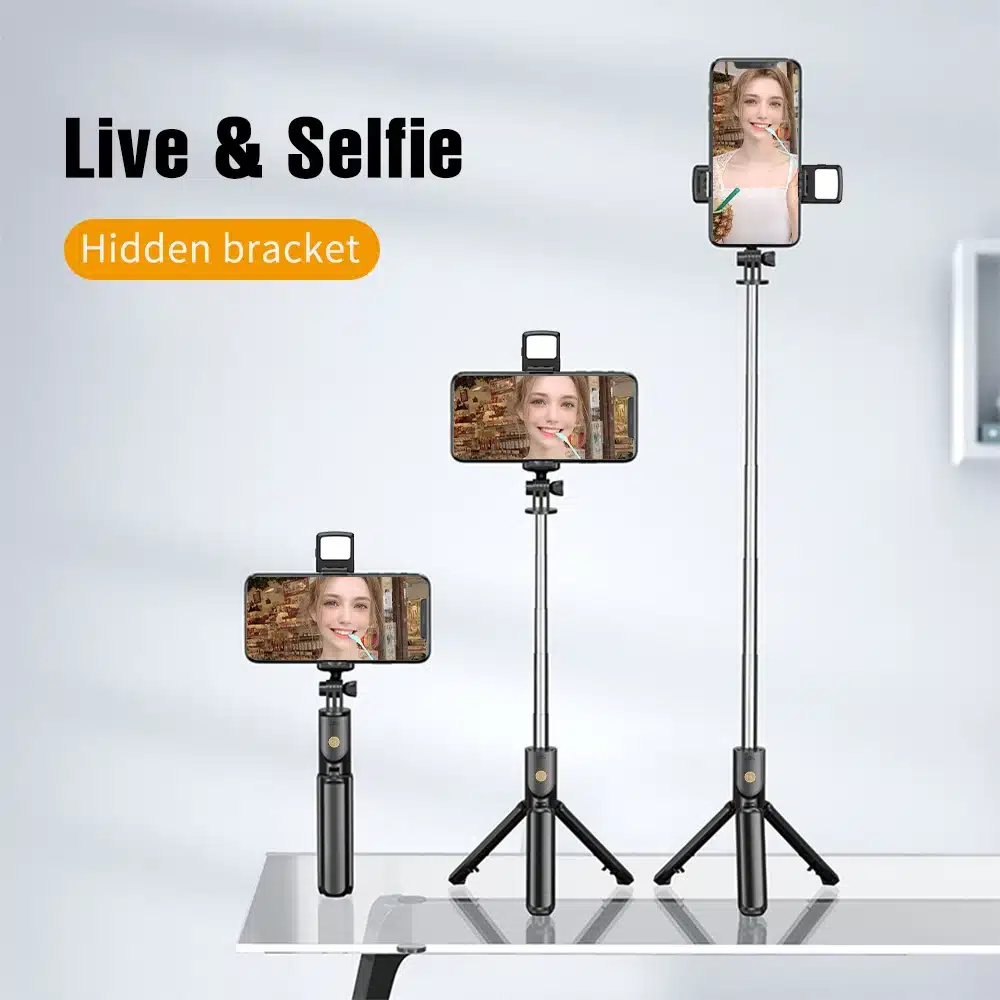 Innovador Trípode Inalámbrico Con Luz Para Selfies Innovador Trípode Inalámbrico Con Luz Para Selfies