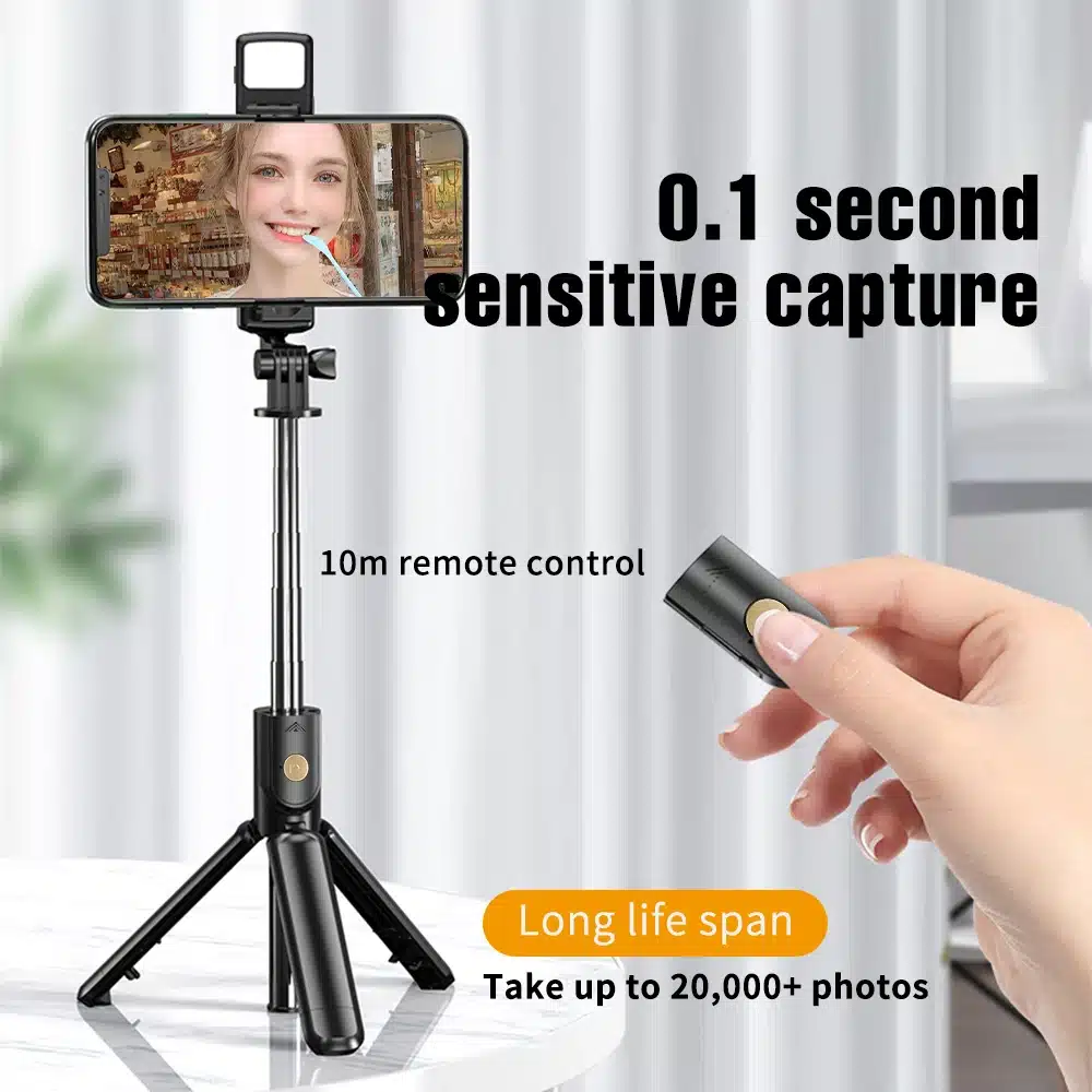 Innovador Trípode Inalámbrico Con Luz Para Selfies Innovador Trípode Inalámbrico Con Luz Para Selfies