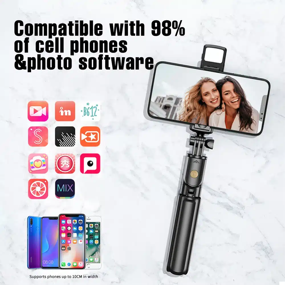 Innovador Trípode Inalámbrico Con Luz Para Selfies Innovador Trípode Inalámbrico Con Luz Para Selfies
