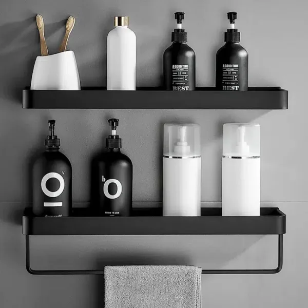 Necesario Estante De Baño Sin Organizador De Taladro