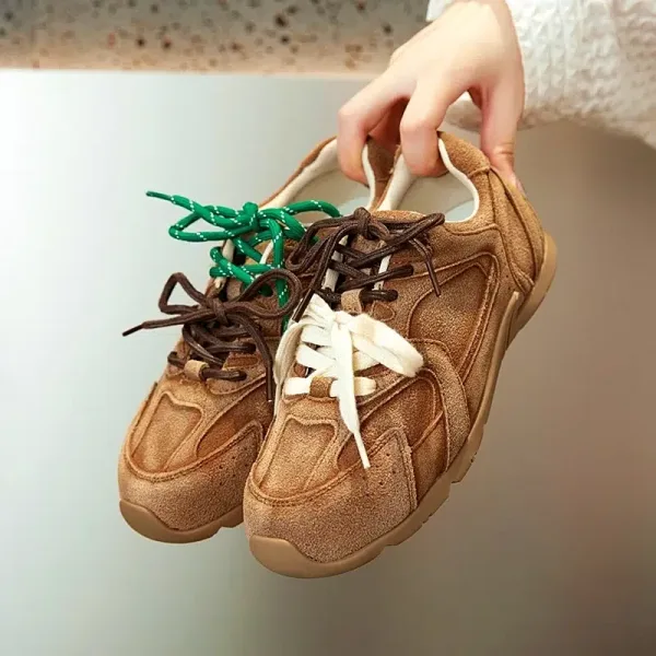 Imagen Del Producto Zapatillas De Deporte De Cuero Auténtico Para Mujer | Compra Online En Tiendafiable