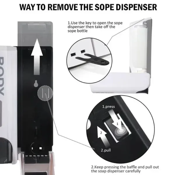 Imagen del producto Eficaz Dispensador de jabón de montaje en pared | Compra online en Tiendafiable
