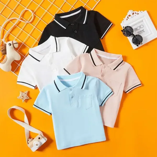 Sensacional Polo Clásico De Manga Corta Para Niños O Bebes