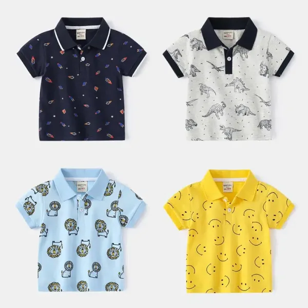 Polo para niños Brillante y Divertido para Niños de 1 a 7T