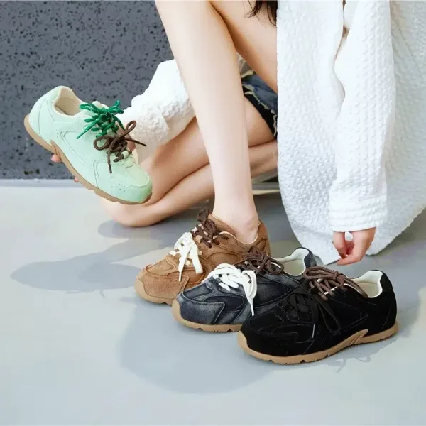 Imagen Del Producto Zapatillas De Deporte De Cuero Auténtico Para Mujer | Compra Online En Tiendafiable
