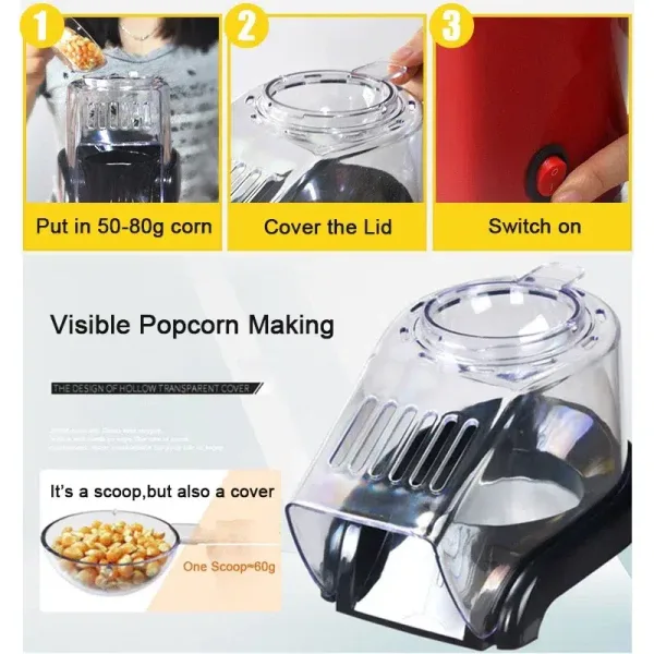 Fabuloso Hacer Palomitas De Maíz Con Máquina Eléctrica