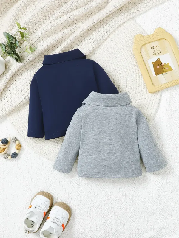Imagen Del Producto Perfecto Polo De Manga Larga Simple Para Niños | Compra Online En Tiendafiable