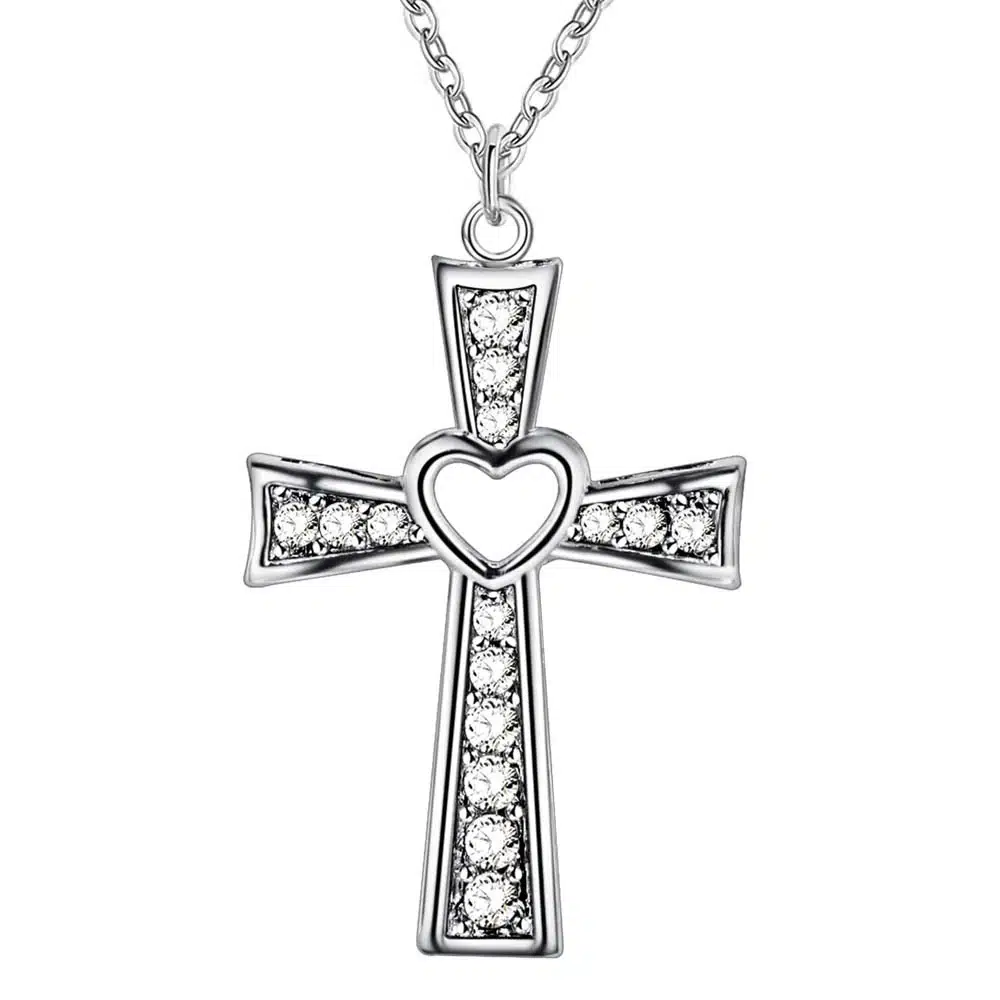 Lujo Collar Elegante Para Mujer Chapado En Plata