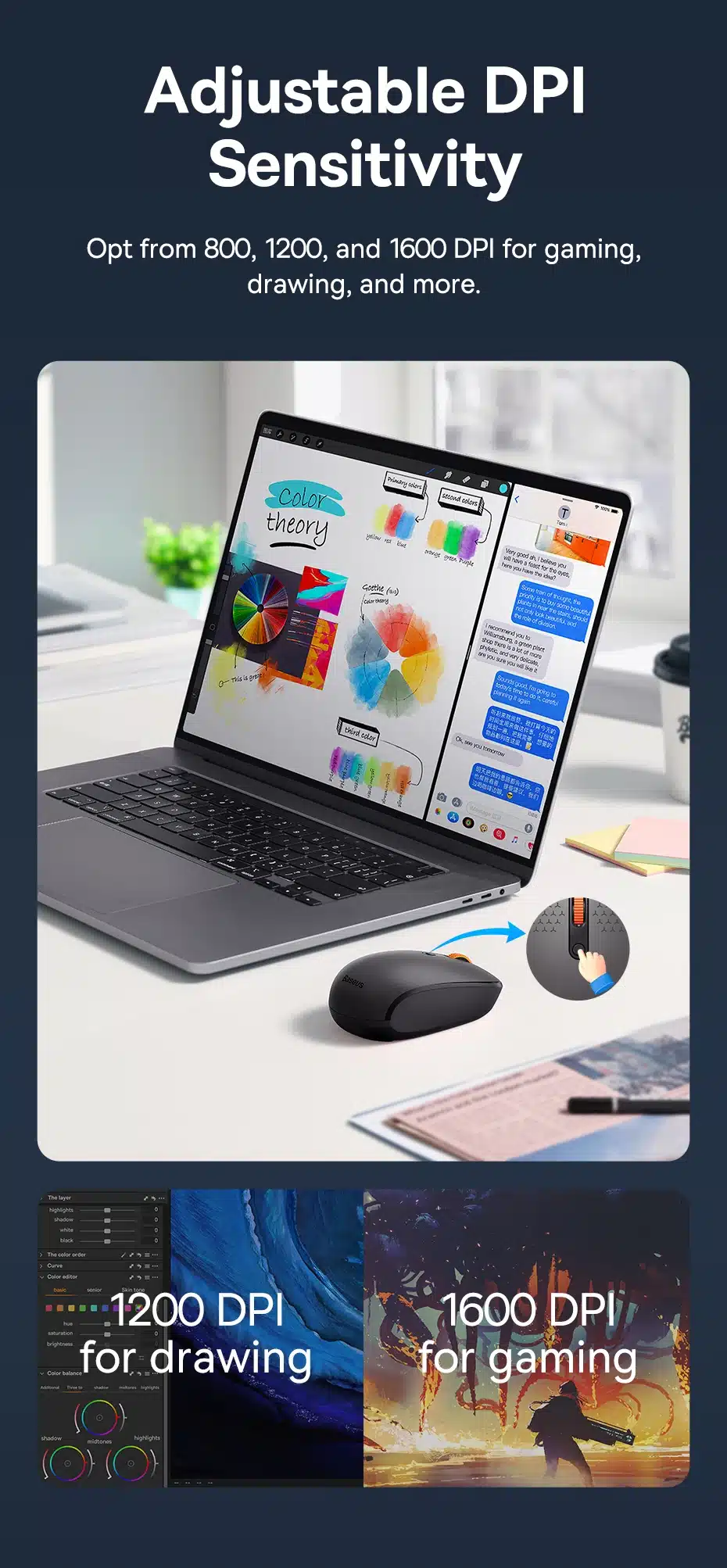 Luminoso Teclado y Ratón Inalámbricos con Bluetooth