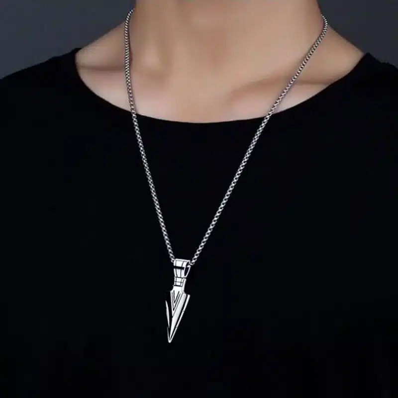 Mágico Collar De Flecha Triangular Elegante Para Hombres
