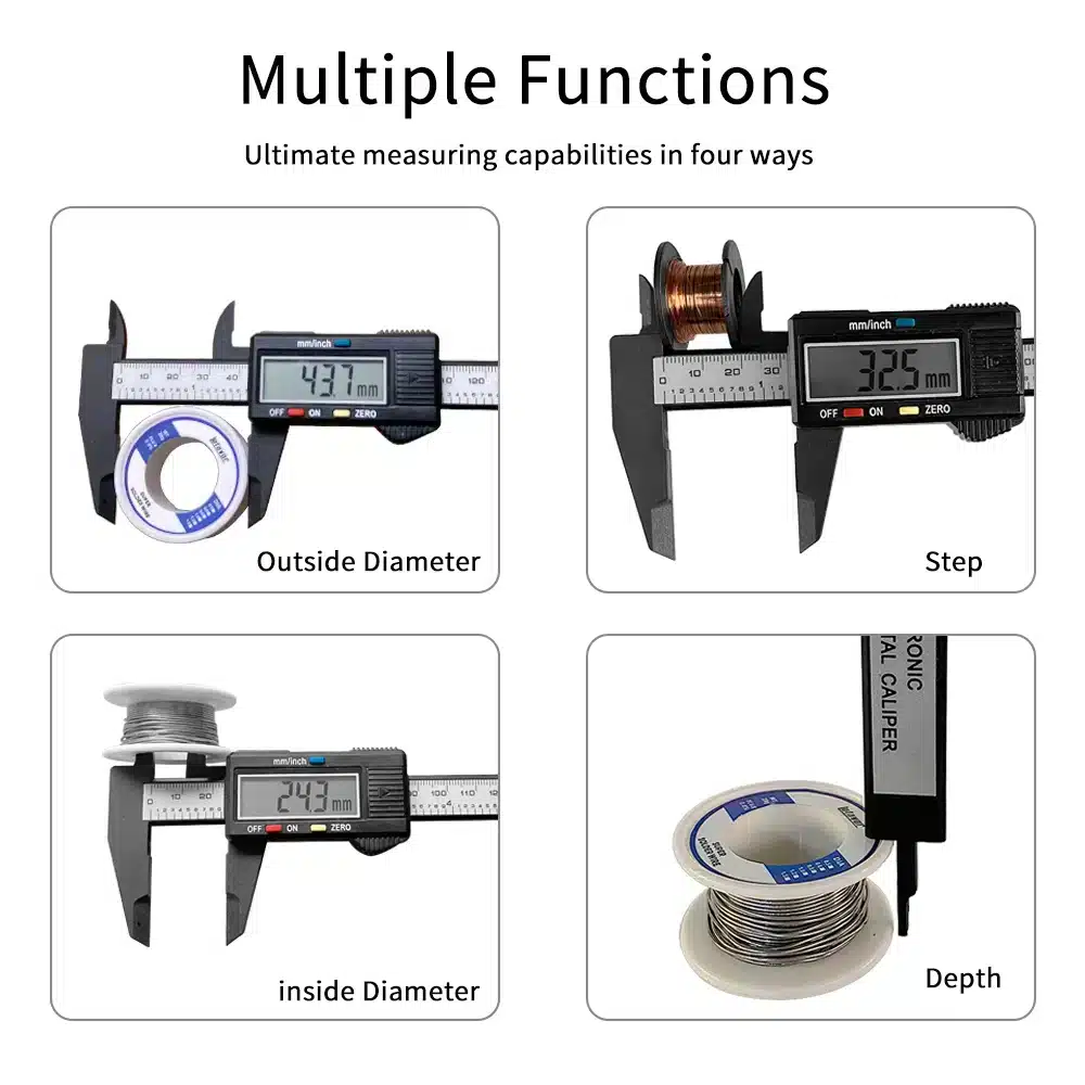 Impresionante Calibrador Digital Electrónico de Fibra de Carbono: Precisión y Estilo en tus Mediciones.