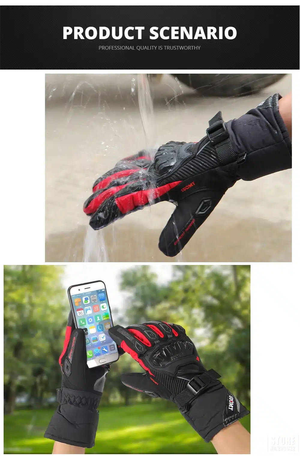 Nuevo Guante Resistente Al Viento: Protección Para Moteros Nuevo Guante Resistente Al Viento: Protección Para Moteros