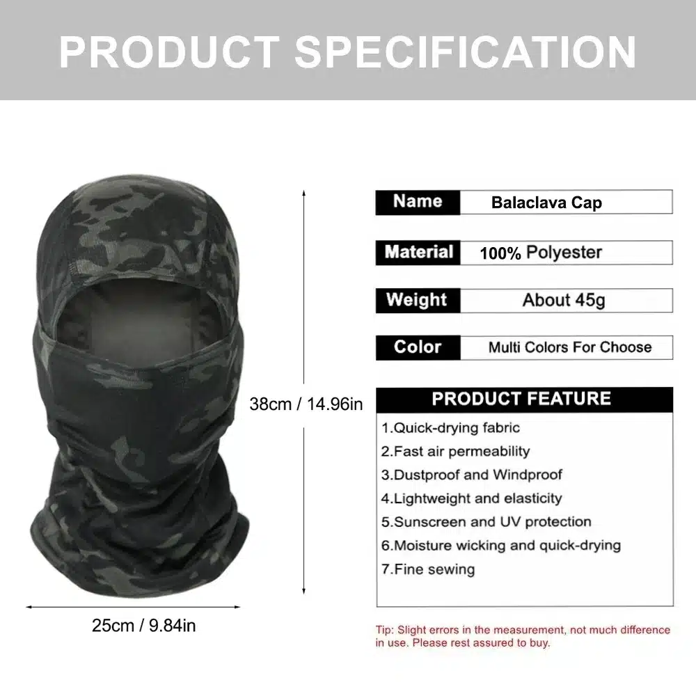 Pasamontañas Táctico De Camuflaje De Alta Calidad Pasamontañas Táctico De Camuflaje De Alta Calidad