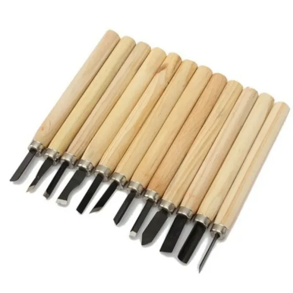 Imagen Del Producto Juego De Herramientas De Mano Con Cuchillo Cincel Para Tallar Madera Profesional, 12 Uds. | Compra Online En Tiendafiable