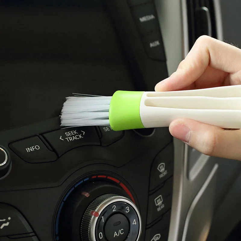 Herramienta de limpieza de salida de aire acondicionado de coche 2 en 1