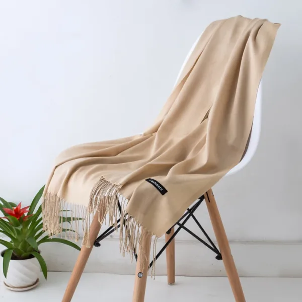 Imagen Del Producto Bufanda De Cachemira Sólida Para Mujer: Elegancia Y Calidez En Un Solo Accesorio | Compra Online En Tiendafiable