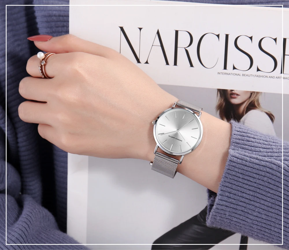 Reloj De Pulsera De Lujo Para Mujer De Banda De Acero Inoxidable De Calidad Reloj De Pulsera De Lujo Para Mujer De Banda De Acero Inoxidable De Calidad